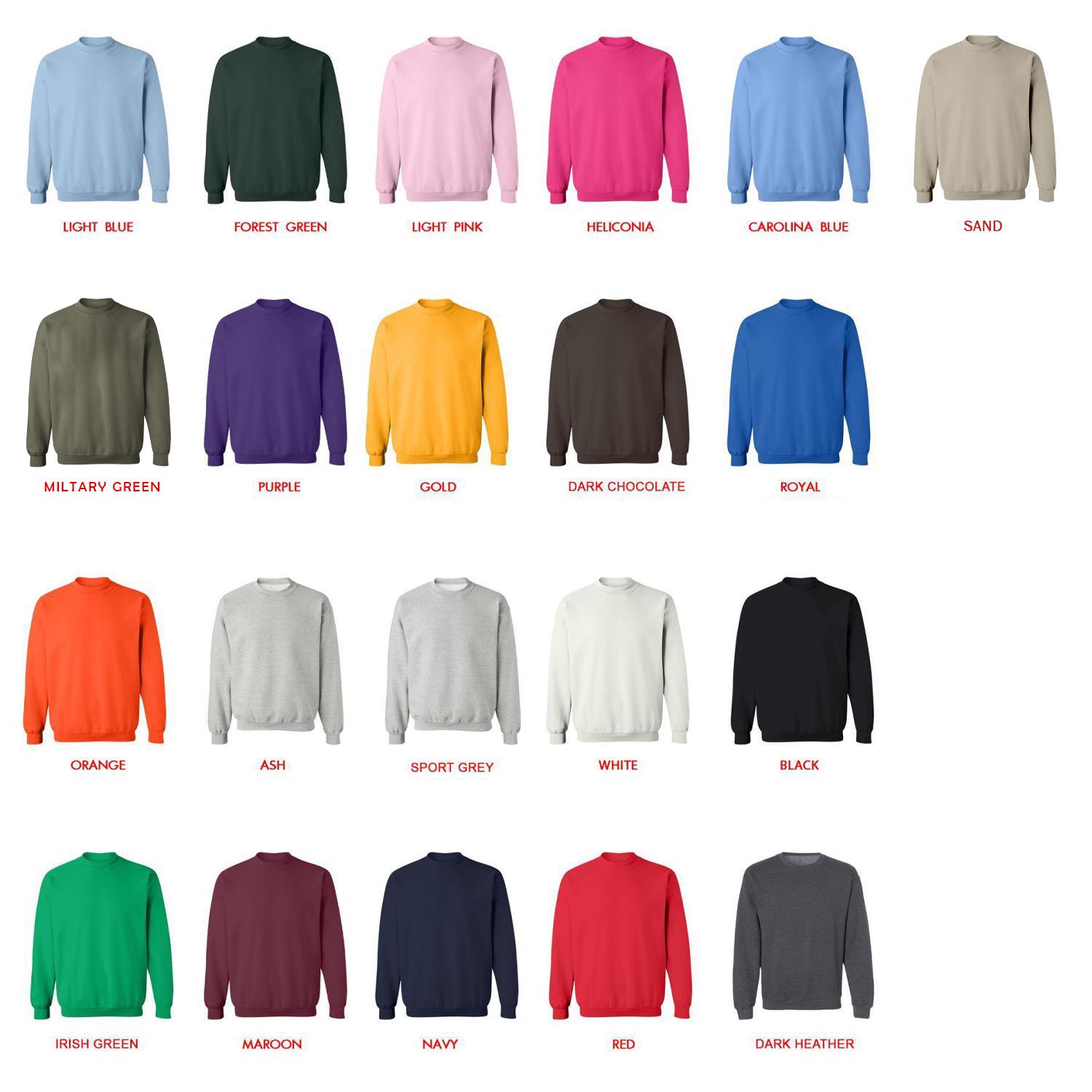 sweatshirt color chart - Moriarty The Patriot Store