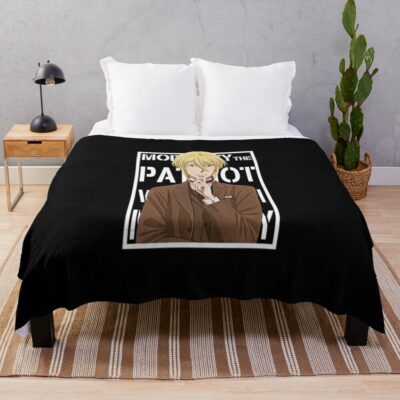 Moriarty The Patriot William James Moriarty Background Text White Throw Blanket