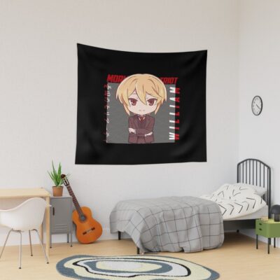 Moriarty The Patriot William James Moriarty Chibi Waves Design Gray Tapestry