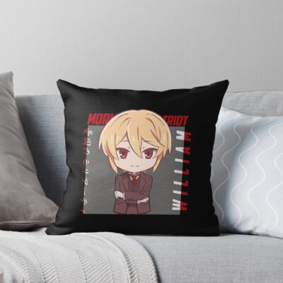 Moriarty The Patriot William James Moriarty Chibi Waves Design Gray Throw Pillow
