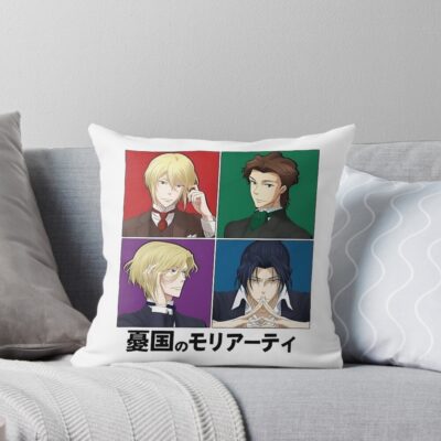 Moriarty The Patriot A Moriarty The Patriot Four Characters Throw Pillow